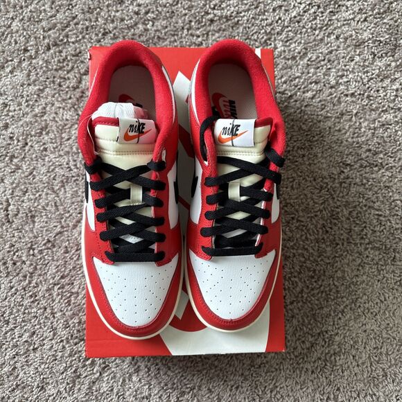 Nike Dunk Low Retro DZ2536-600 PRM Chicago Split University Red Black Men's 8 - Picture 4 of 8